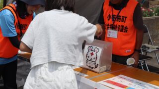 小布施見にマラソン前日受付会場で日本赤十字社の広報活動を実施しました！